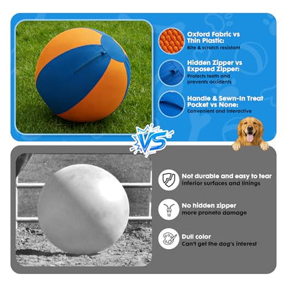 Herding Ball for Dogs 22", Durable Dual-Layer Herding Ball for Australian Shepherds, Outdoor Training Toy for Medium & Large Breeds, Ideal for Herding Dog Exercise