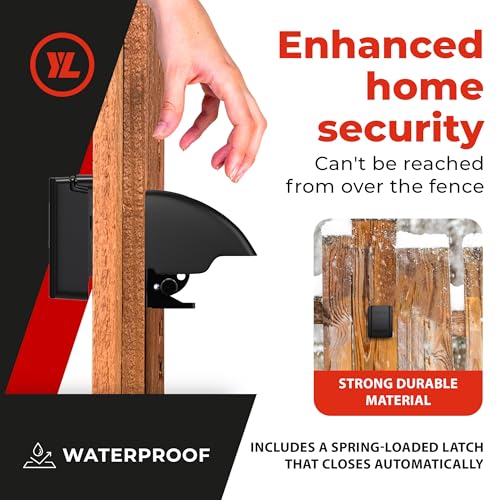 Gate Lock – Secure Keyless Fence Lock and Latch with 2-Way Access – Strong Durable System for Theft Prevention and Home Security, Easy Installation on Wood or Vinyl Gates/Fences (Regular – 1-Pack) - style: Regular