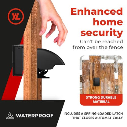 Gate Lock – Secure Keyless Fence Lock and Latch with 2-Way Access – Strong Durable System for Theft Prevention and Home Security, Easy Installation on Wood or Vinyl Gates/Fences (Regular – 2-Pack) - style: Regular (2 Pack)