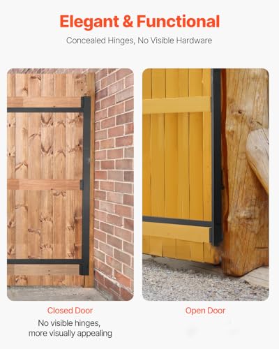 VEVOR Gate Building Kit, Fits 40 to 72 in Wide Openings, Up from 4 to 5 ft High Fence, Adjustable Gate Building Kit, Anti Sag Full Gate Frame Kit with Latch Lock and Screws, for Wooden Fence, Iron - size: 40"-72" wide openings, 4'-5' high