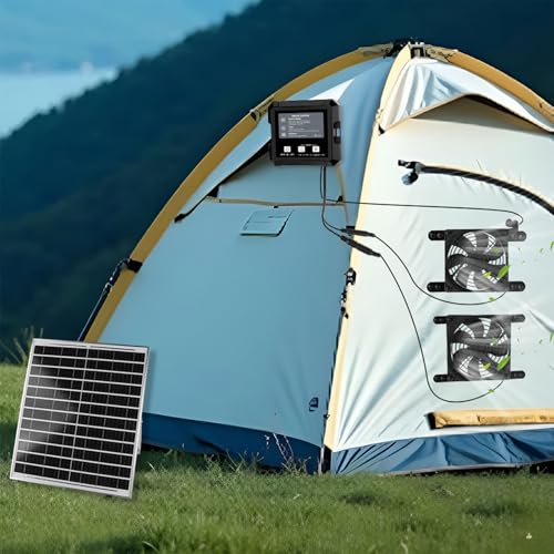 Solar Chicken Coops Fan with Light Sensing Auto Timer Double Ventilation for Poultry House Outdoor Weatherproof Solar Chicken Coops with Light Sensing Auto Timer Double Ventilation for Poultry House