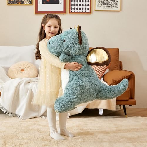 IKASA Giant Dragon Stuffed Animal Plush Toy,23" Large Winged Dinosaur Big Jumbo Soft Toys, Huge Size Cute Fluffy Plushy Fat Plushie,Gifts for Kid - style: Dragon