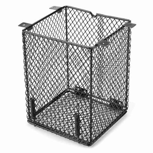 ZJchao Heat Lamp Fixture, Reptile Heat Lamp Fixture Pet Reptile Cover Lizard Cage Mesh Cover Light Bulb Heating Lampshade (Circle) (Circle) (Quadrate 2.3in)
