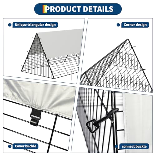 Chicken Tunnels for Yard, 118.1x28x24.2 inch, Portable Chicken Runs with Cover, Easy Installation, Portable Chicken Coop for Outdoor Backyard Farm Use