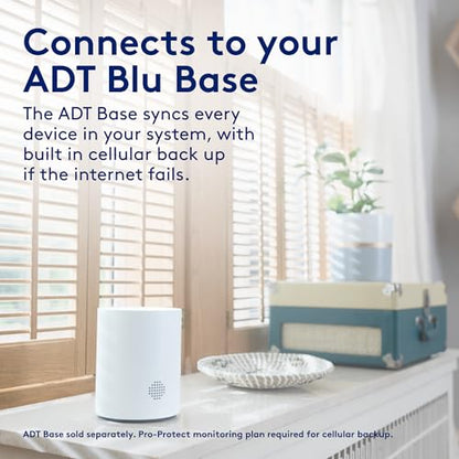 ADT Blu Outdoor Camera, 2K Video, Rechargeable Battery, Spotlight, Night Vision, Weather Resistant, Smart Detection - Compatible with ADT Blu Systems, Subscription Required