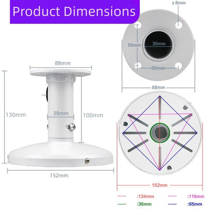 I-Shaped Security Camera Wall Ceiling Mount Bracket, Dome Camera Mount Universal Camera Wall Mounting Bracket for CCTV Security Camera/IP Camera(130MM I-Type)