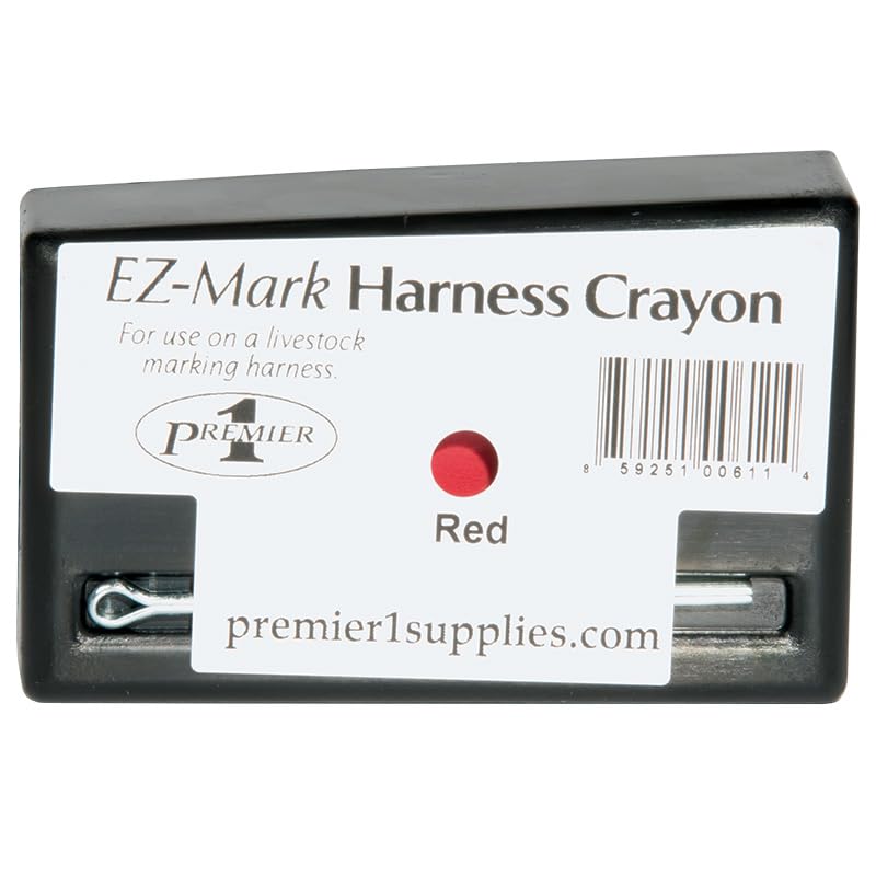 Premier 1 EZ-Mark Harness Crayons for Sheep & Goat Marking Harness (Red Crayon) - style: Red Crayon