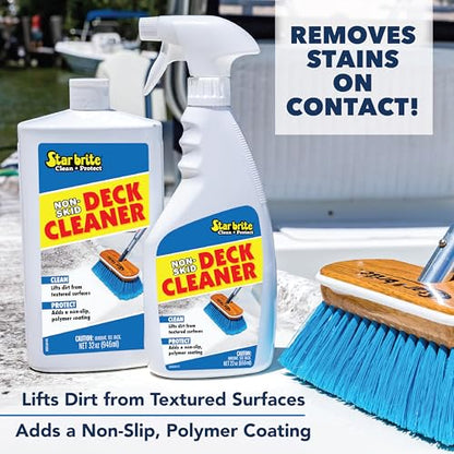 STAR BRITE Non-Skid Deck Cleaner & Protectant - Lift Dirt & Stains From Fiberglass, Painted Surfaces, More, 32oz (085032) - style: 32 OZ Quart