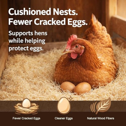 Nest Box Queen, Excelsior Nest Box Pads for Hens - 13 Inch x 13 Inch (40 Pack)