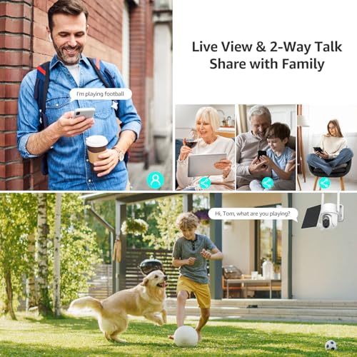 BOAVISION 4G LTE Cellular Solar Security Camera Wireless Outdoor, Alert PTZ Cameras with 5MP HD Night Vision, PIR Motion Sensor, 2 Way Audio, No WiFi Needed Security Camera