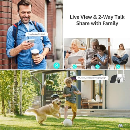 BOAVISION 4G LTE Cellular Solar Security Camera Wireless Outdoor, Alert PTZ Cameras with 5MP HD Night Vision, PIR Motion Sensor, 2 Way Audio, No WiFi Needed Security Camera