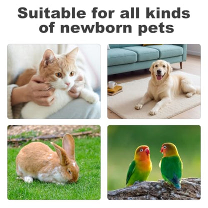 Pet Feeding Kit, Kitten Bottle Feeding Kit, Newborn Kitten Supplies, for Feeding Newborn Puppies, Kitten, Squirrel, Rabbit, Hamster, with 4 * Silicone Nipples,1 * Milk Bottles