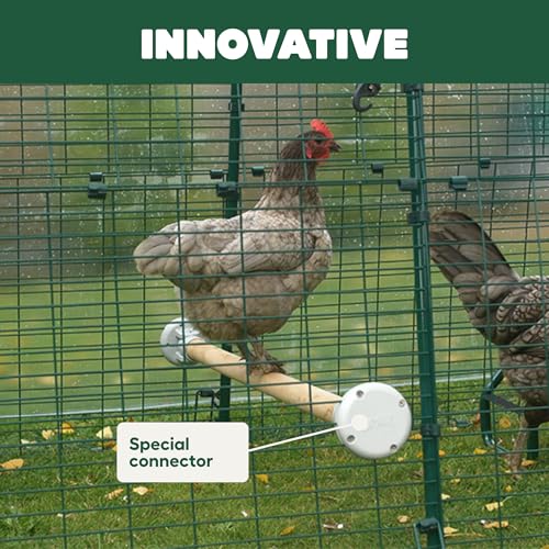 Omlet Chicken Perch | Eucalyptus Wood Roosting Bar for Poultry Runs | Weather-Resistant Outdoor Chicken Perch with Innovative Bracket Design | Fun and Durable Hen Accessory | 3ft - size: 3ft