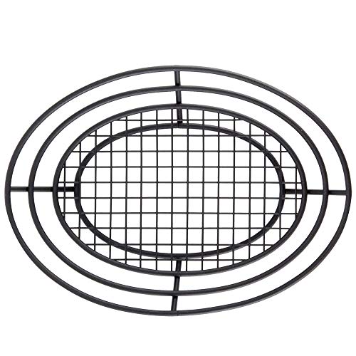 G.E.T. 4-38814 Black Oval Metal Wire Basket Iron Powder Coated Wire Baskets Collection - color: Black, size: 11" x 8", style: Modern