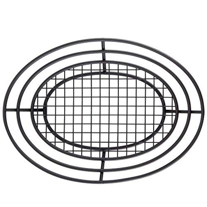 G.E.T. 4-38814 Black Oval Metal Wire Basket Iron Powder Coated Wire Baskets Collection - color: Black, size: 11" x 8", style: Modern