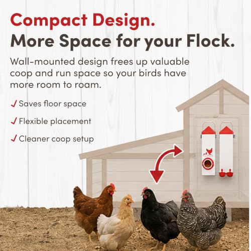RentACoop High Rise Chicken Waterer and Feeder Set - 10lbs/2 Gal