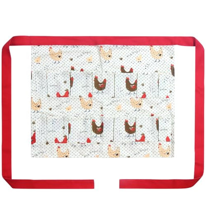 Sefiron Chicken Egg Collecting Apron,12 Deep Pockets for Hense,Duck,Goose Eggs - color: White Dot