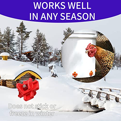 6Pack Horizontal Automatic Poultry Nipples - Easy Install Chicken Quail Duck Watering System