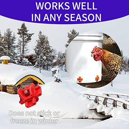 6Pack Horizontal Automatic Poultry Nipples - Easy Install Chicken Quail Duck Watering System
