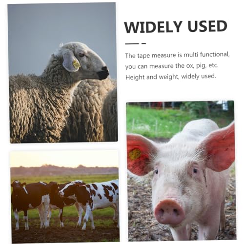 Animal Measuring Tape 2.5M for Pig Weight and Cattle Body Measurement Blue Sturdy Livestock Weight Tape for Goat, Cow, and Pig Use Style