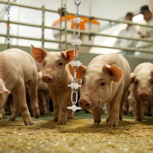 Pig Toy - Toys for Pigs - Stress and Boredom Relief - Pig Chew Toy Chain for Enhancing Behavior - Piglets Accessories - Farm and Domestic Use - Enjoyment and Fun