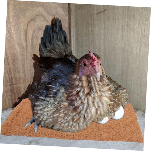 Toyvian 4pcs Washable Chicken Nesting Pads Soft Coconut Coir Nest Box Liners for Comfortable Egg Laying for Chicken Coop and Poultry Setup