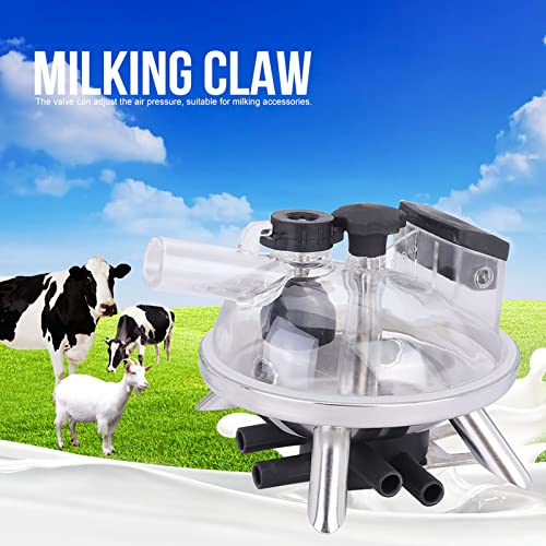 Milk Collector Claw for Milking Machine — Compatible with Cow Sheep Farm Use — 240cc Capacity — Stainless Steel Base — Milking Accessories