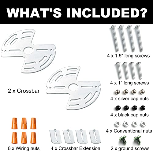 Qc Lighting Adjustable Crossbar with Screws and Nuts, Multifunctional Ceiling Light Bracket Light Fixture Crossbar Plate for Mount Wall Light, Close to Ceiling Light, Chandelier - size: Butterfly