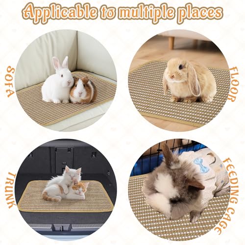 Rabbit Scratching Pad, Sisal Scratching Pad for Bunny, Guinea Pig, Cat. Resting Mats for Cages, Forage Grass Mat Indoor Essentials Accessories (4PCS) - size: TZZB-4PCS