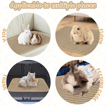 Rabbit Scratching Pad, Sisal Scratching Pad for Bunny, Guinea Pig, Cat. Resting Mats for Cages, Forage Grass Mat Indoor Essentials Accessories (3PCS) - size: TZZB-3PCS
