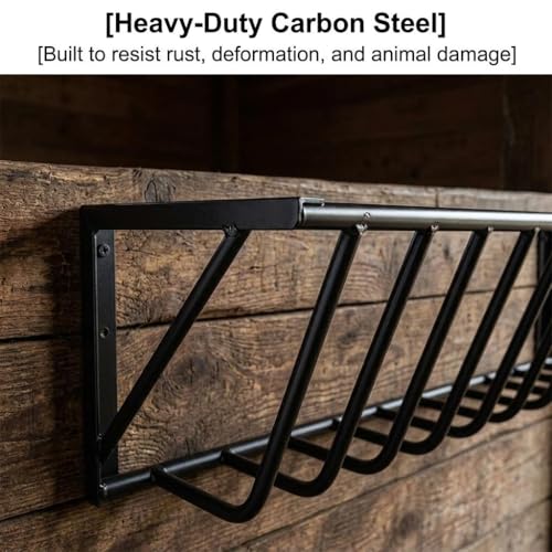 67 Gallon Wall Mounted Hay Feeder, Goat Hay Feeder for Goats Cows or Horses, Heavy Duty Wall Mount Livestock Hay Feeder for Indoor, Outdoor Use