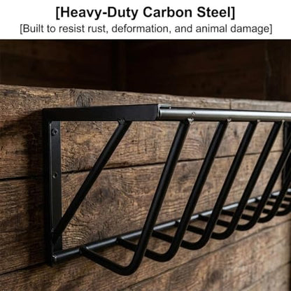67 Gallon Wall Mounted Hay Feeder, Goat Hay Feeder for Goats Cows or Horses, Heavy Duty Wall Mount Livestock Hay Feeder for Indoor, Outdoor Use