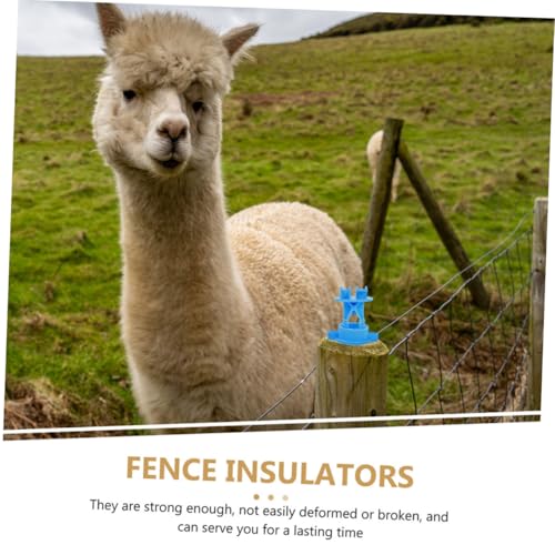 ORFOFE 10Pcs Electric Fence Insulators for Farm Use Durable Line Insulators for Cattle and Livestock Fencing Easy to Install High Strength Rainproof Design