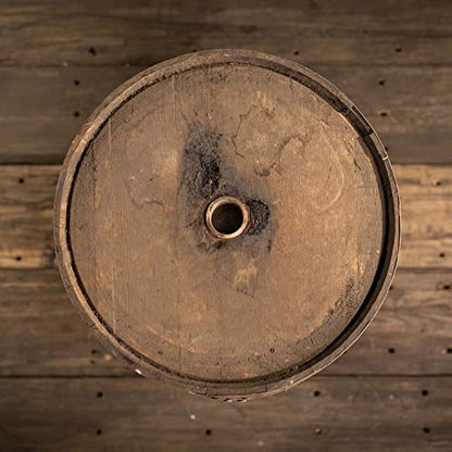 Midwest Barrel Company Authentic Whiskey Barrel (53 Gallons) Used Genuine American White Oak Wood Barrel with Steel Rings for Decoration, Furniture & DIY Projects