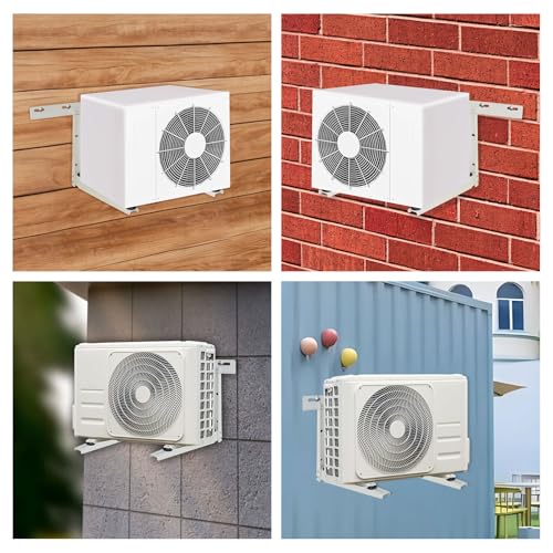 Qualward Mini Split Wall Mounting Bracket for Universal Ductless Air Conditioners, Heavy Duty Support Bracket for AC, Heat Pumps Compressors 7000-18000 BTU - size: 7000-18000 Btu