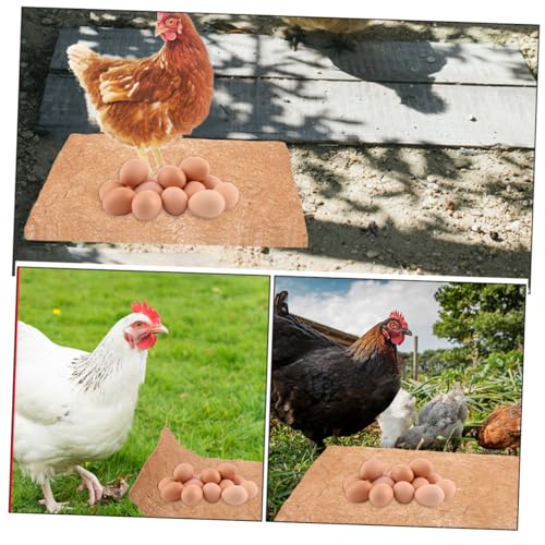 Toyvian 6pcs Chicken Coop Mats Natural Jute Nesting Pads for Chicken Nest Boxes Garden Use Easy to Clean Comfortable Cushion for Poultry and Pets