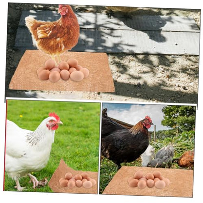 Toyvian 6pcs Chicken Coop Mats Natural Jute Nesting Pads for Chicken Nest Boxes Garden Use Easy to Clean Comfortable Cushion for Poultry and Pets