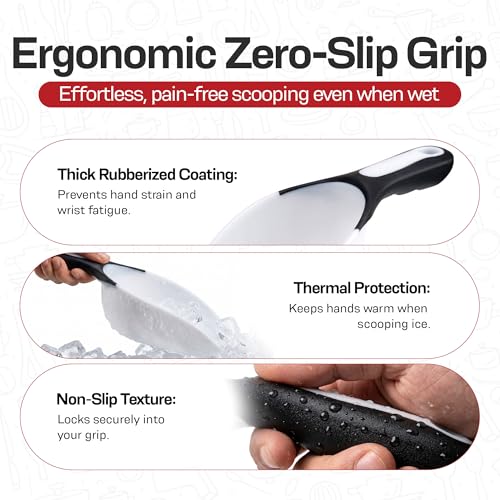 Rockland Guard 1-Cup Multipurpose Scoops (2-Pack) – Flexible Funnel Tip for Spill-Free Pours – Heavy-Duty Ice Scoop for Freezer & Kitchen – Dog Food Scoop & Flour Scoop for Canisters - size: 2 Pack