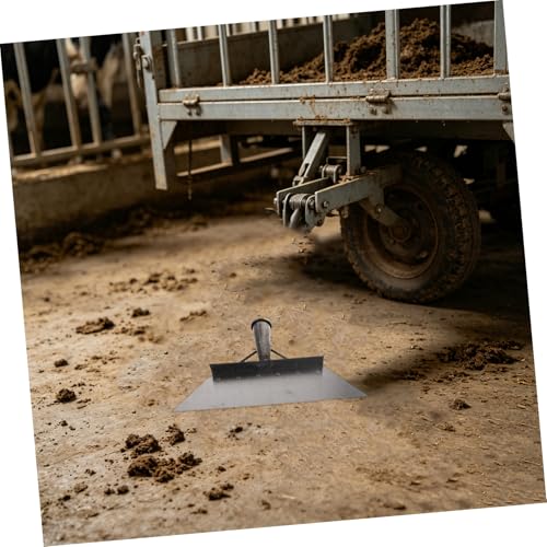 minkissy Manganese Steel Farm Shovel and Pasture Manure Scoop 32cm Heavy Duty Metal Scraper for Barn Cleaning and Livestock Manure Removal
