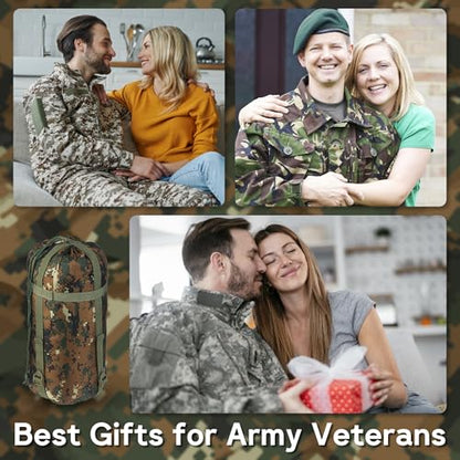 Mirzoyan Woobie Blanket, Military Poncho Liner Camo Insulated Camping Woobie Blanket for Outdoor Hiking (Woodland Digital with Zipper) - color: Woodland Digital With Zipper)
