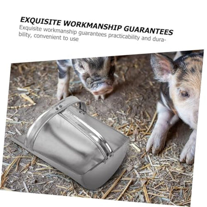 YARNOW Thickened Iron Feed Shovel Durable Veterinary Food Scoop for Livestock and Farm Use Lightweight and Easy to Carry Smooth Edges for Safe Handling