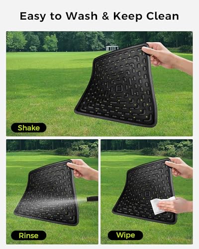 Washable & Reusable Nesting Pads for Chicken Coop - 4Pcs Chicken Nest Mats - Durable 12"x 12" Plastic Nest Box Pads for Egg Laying Hens (Soft, Easy Clean, Premium) - color: Black-4pcs