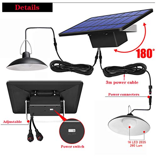 ABZXT Solar Pendant Lights Upgraded Double Bulb Lights IP65 Waterproof Dusk to Dawn Auto Lamp with Remote Controller for Outdoor Shed Barn Chicken Coop Bullpen Pig Pen Stables Tents etc(Dual Lamp) - size: Dual Lamp