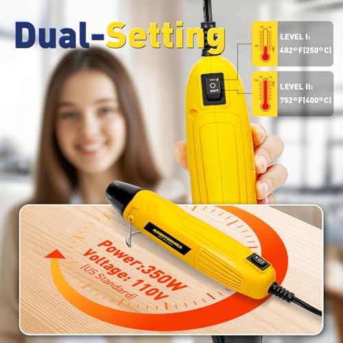 haisstronica 340 PCS Solder Seal Wire Connectors with Mini Heat Gun Kit, Waterproof Heat Shrink Wire Connectors, 10-26 AWG Solder Stick Wire Connectors for Automotive, Marine & Wiring Repair - size: 340PCS