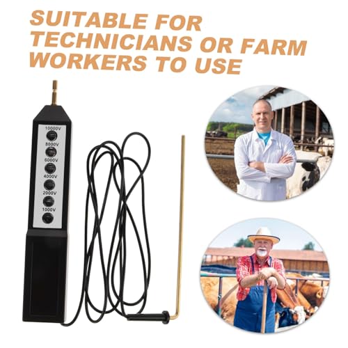jojofuny Fence Voltage Tester USB Digital Volt for Farming Ranch Electric Fence Equipment