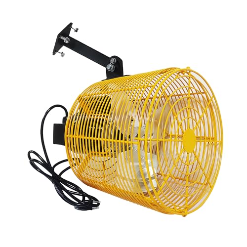 Greenhouse Circulation Fan Air Circulation Fan 1/80 HP 115V Ceiling Wall Mount Fan High Speed Circulation Fan for Greenhouse, Warehouse, Patio, Garage 450CFM, ETL Listed - size: 8 Inch