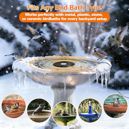 Dreyoo Bird Bath De Icer, 60w Submergible De Icer, Thermostatic Controlled Winter Water Heater Deicer for Bird, Chicken, Duck, Farm Trough, Design Patent Product(3 Pack)
