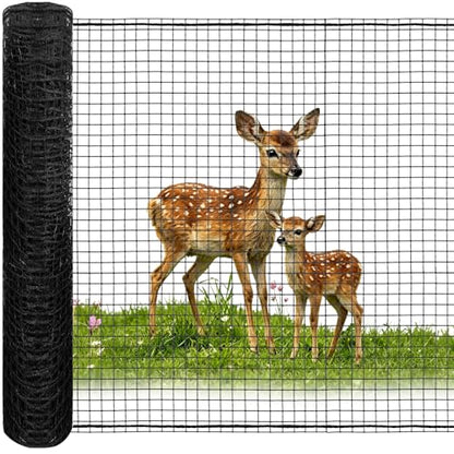 Deer Fence Netting, 4x75ft Heavy Duty Plastic Mesh Deer Fencing, 55GSM Garden Fence Animal Barrier, Bird Netting for Garden Protection, Reinforced Edge Temporary Fence for Tree Vegetable Raised Bed - size: 4x75FT