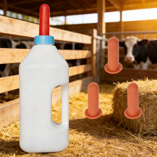 Large 2L Livestock Feeding Bottle Silicone Nursing Bottle for Calf Feeding Ergonomic Handle Farm Animal Feeder Safe Livestock Nursing