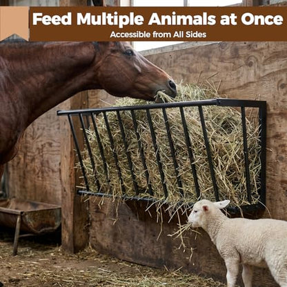 Hay Rack for Goats,40'' Hay Feeder,25 Gallon Goat Hay Rack,Large Capacity Hay Rack for Goats,Wall Blanket Holder,Hay Holder